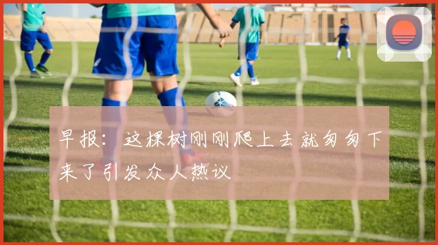 早报：这棵树刚刚爬上去就匆匆下来了引发众人热议